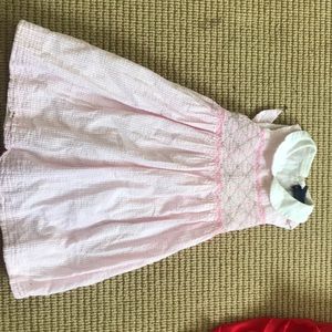 Ralph Lauren pink smocked seersucker dress 3T
